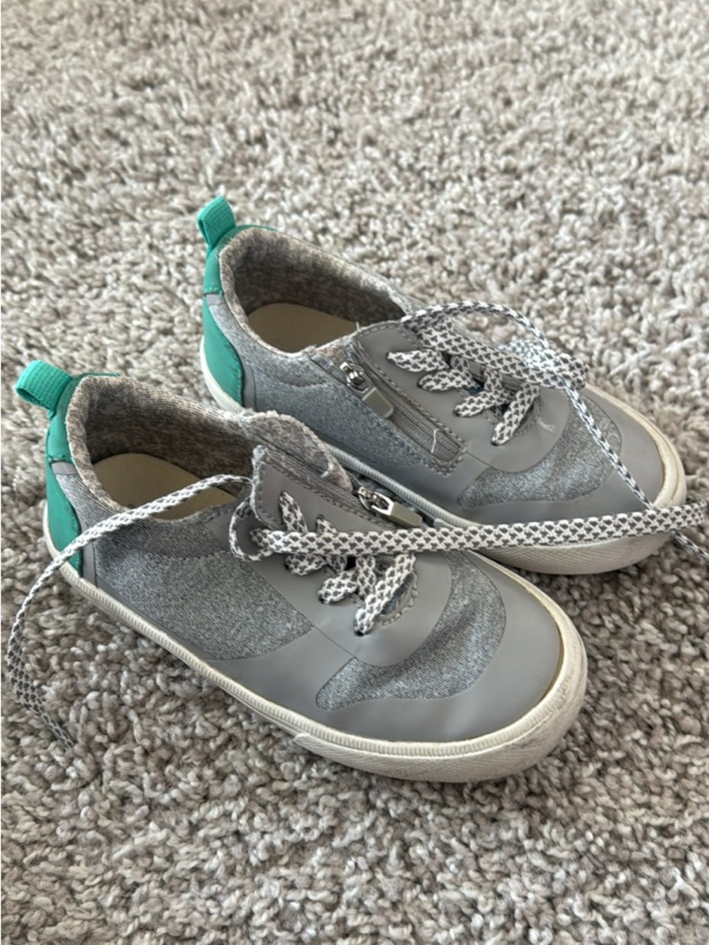 Kids Grey and Teal Casual Sneakers ZARA